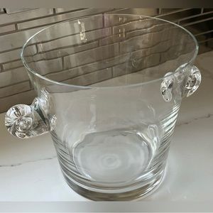 Tiffany & co crystal ice bucket and champagne cooler with scroll handles